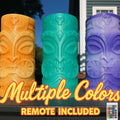 Tiki Glow LED Lamp with Remote: Color Changing Tropical Island Decor