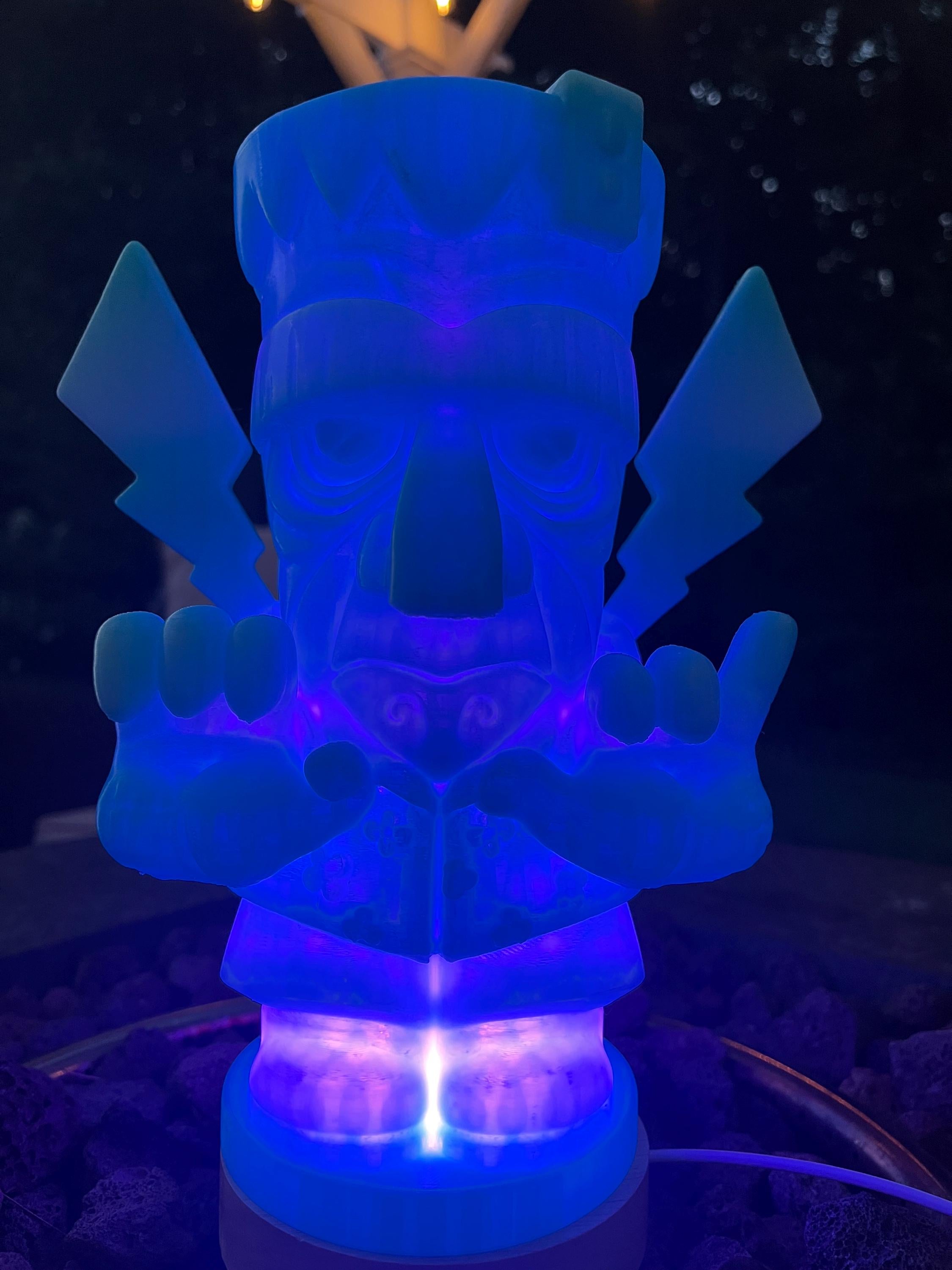 Frankenstein Tiki Lamp: Color Changing LED Halloween Monster Decor