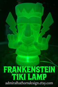 Frankenstein Tiki Lamp: Color Changing LED Halloween Monster Decor
