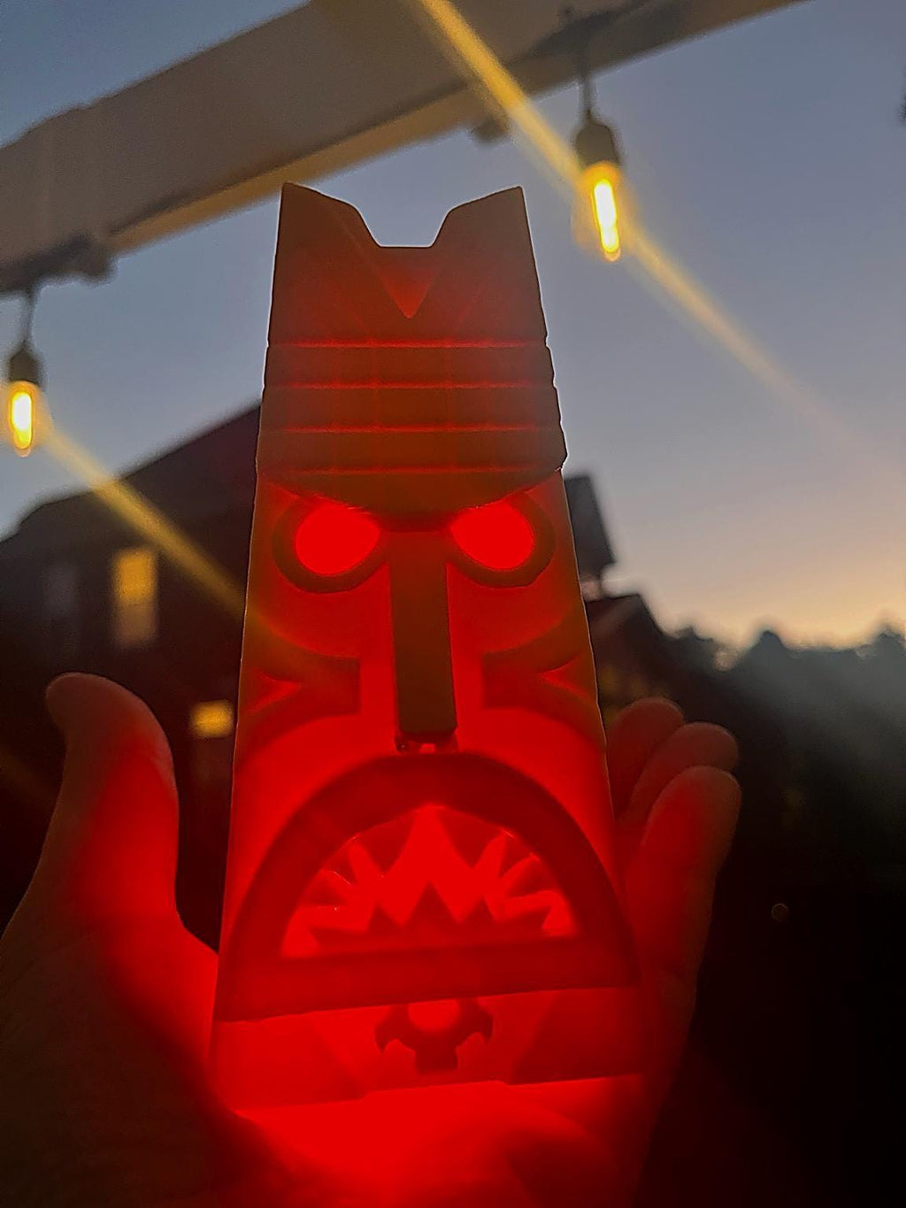 Tiki Tealight Holder, Retro Polynesian Island Decor