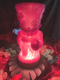 Tiki Monster Bride Lamp, Spooky Halloween Bar Decor