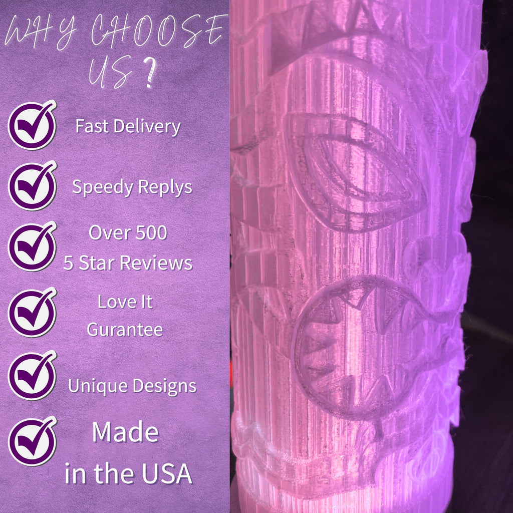 Tiki Glow LED Lamp with Remote: Color Changing Tropical Island Decor