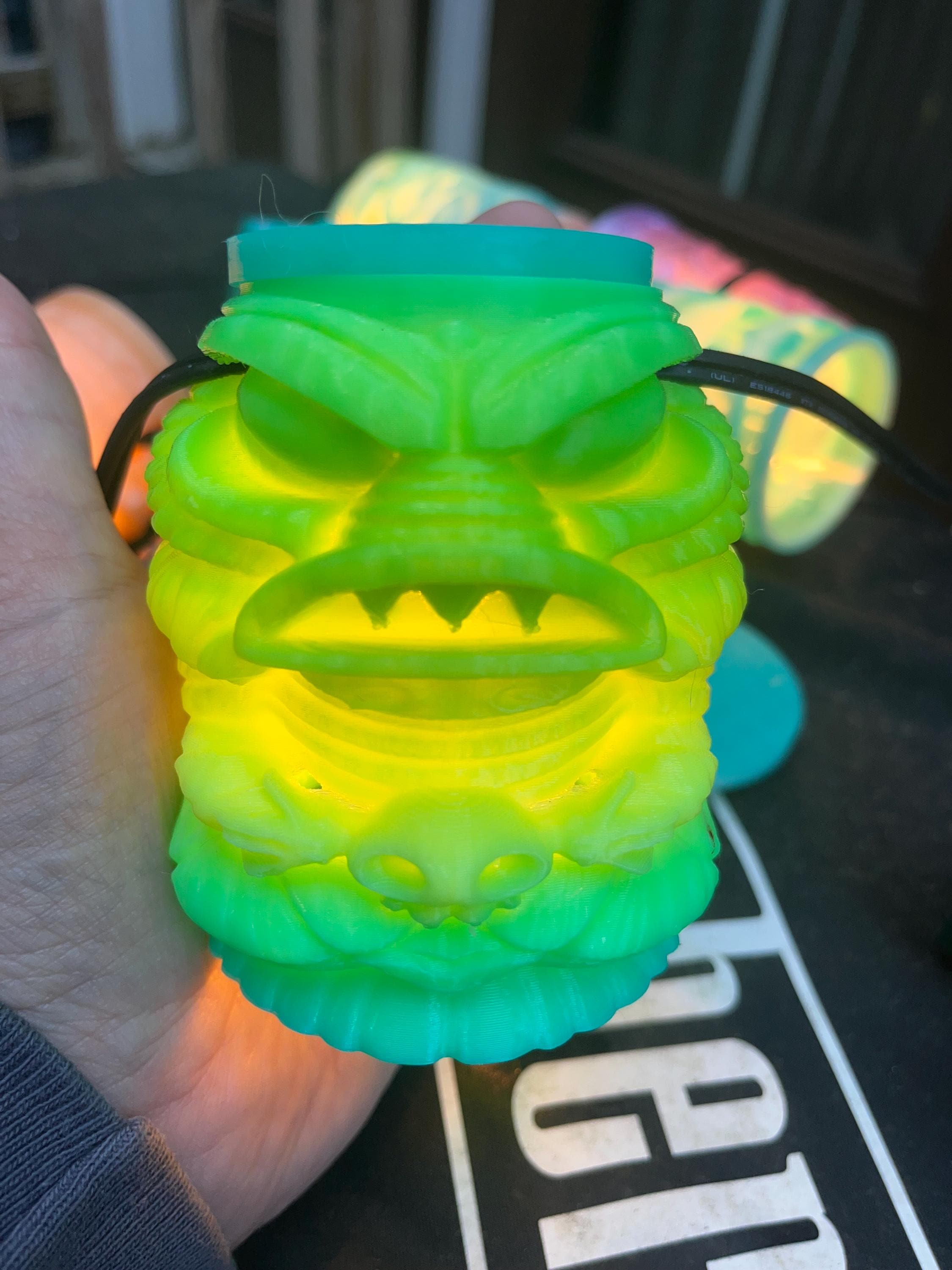 Glow Tiki String Light Covers G40 Patio Lights Neon Tropical Decor Outdoor Island Party Lights Monster Tiki Covers